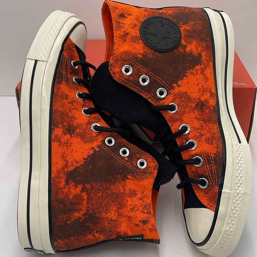 CONVERSE MENS High Tops CHUCK 70 GTX HI SHOES 'BOLD MANDARIN/ EGRET' Sneakers - Picture 12 of 16